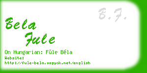 bela fule business card
