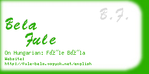 bela fule business card